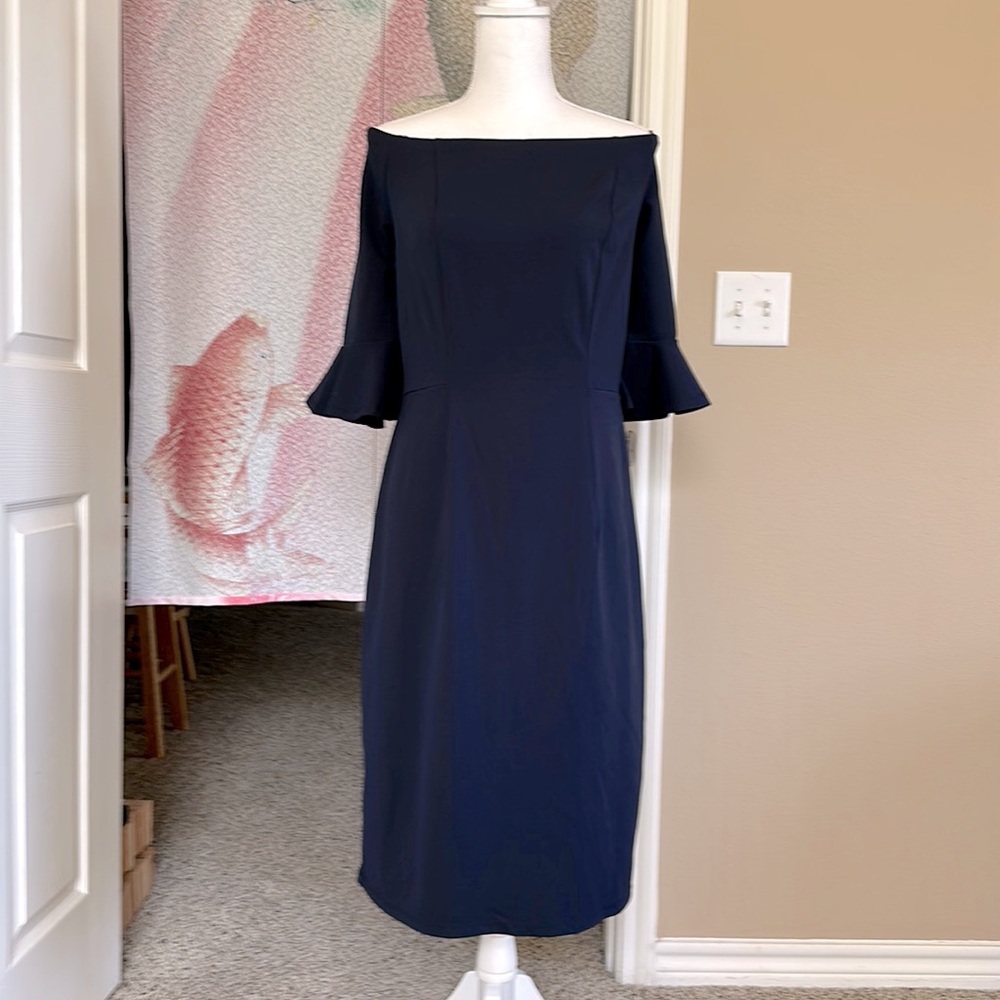 NWOT A.B.S. Collection one shoulder dress size 14.